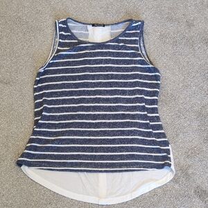 Blue Striped Sleeveless Top